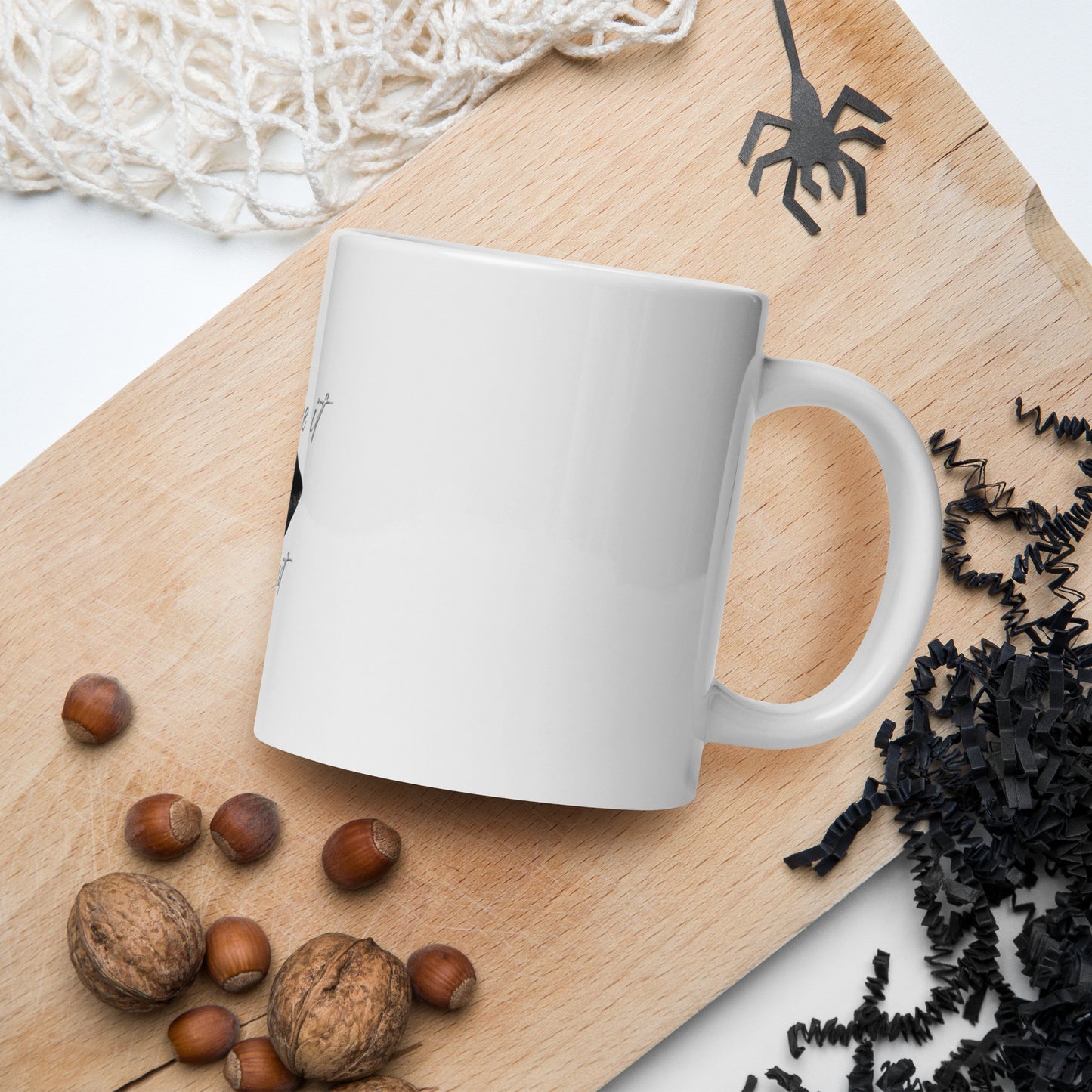 White glossy mug Breathe It All Out – White (3) | Twilight Vision Music