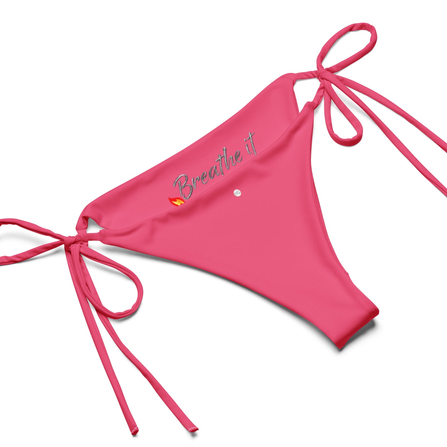 Breathe It All Out lips & double flame string bikini – White close-up detail (2) | Twilight Vision Music