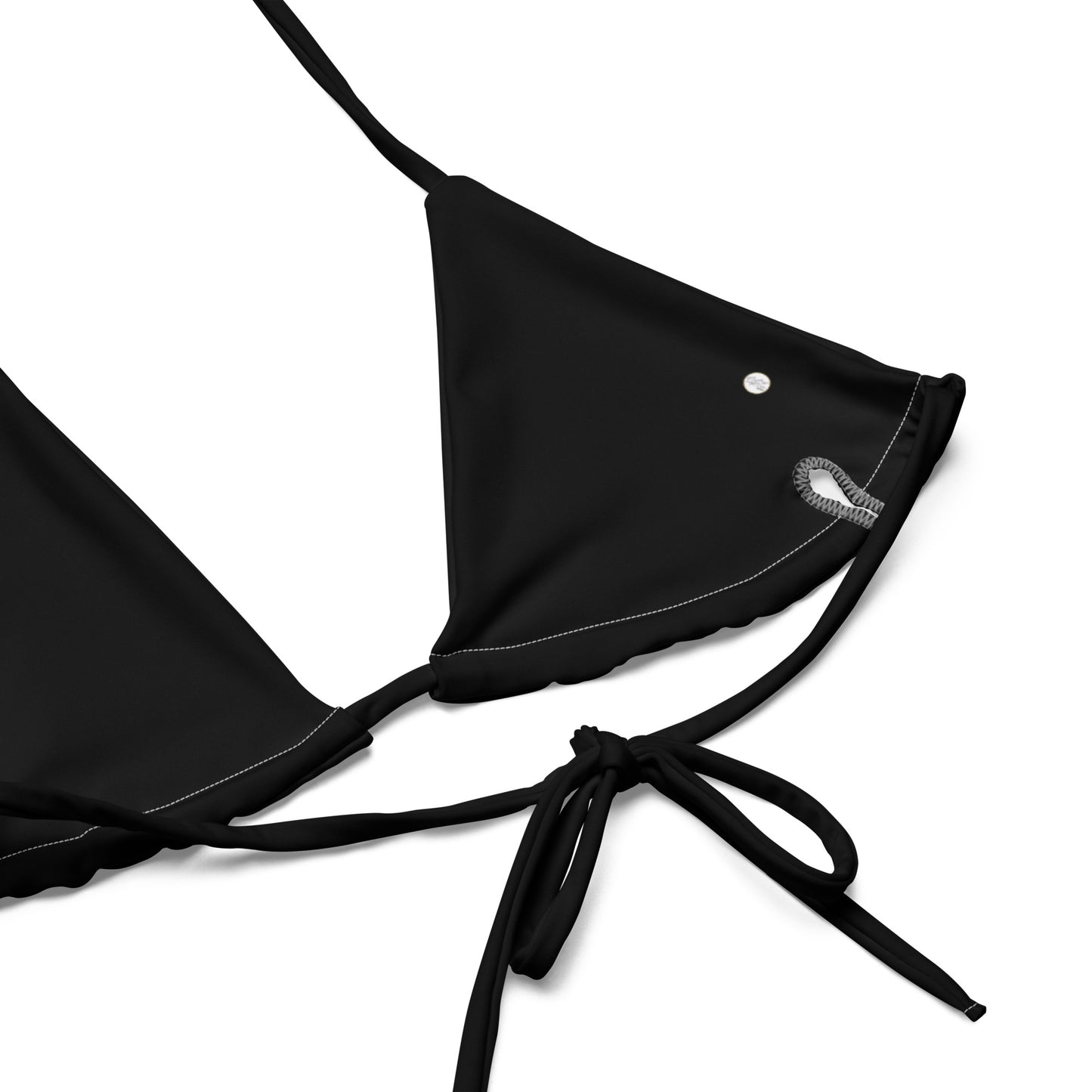 Breathe It All Out lips & flame string bikini – White close-up detail | Twilight Vision Music
