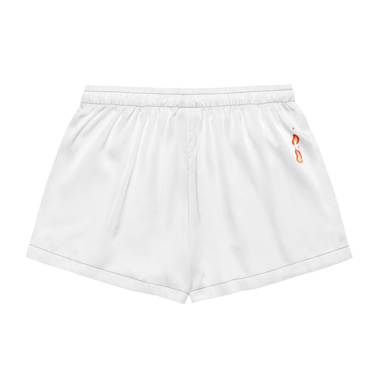 Women’s Pajama Shorts matching with flame – Black back view | Twilight Vision Music