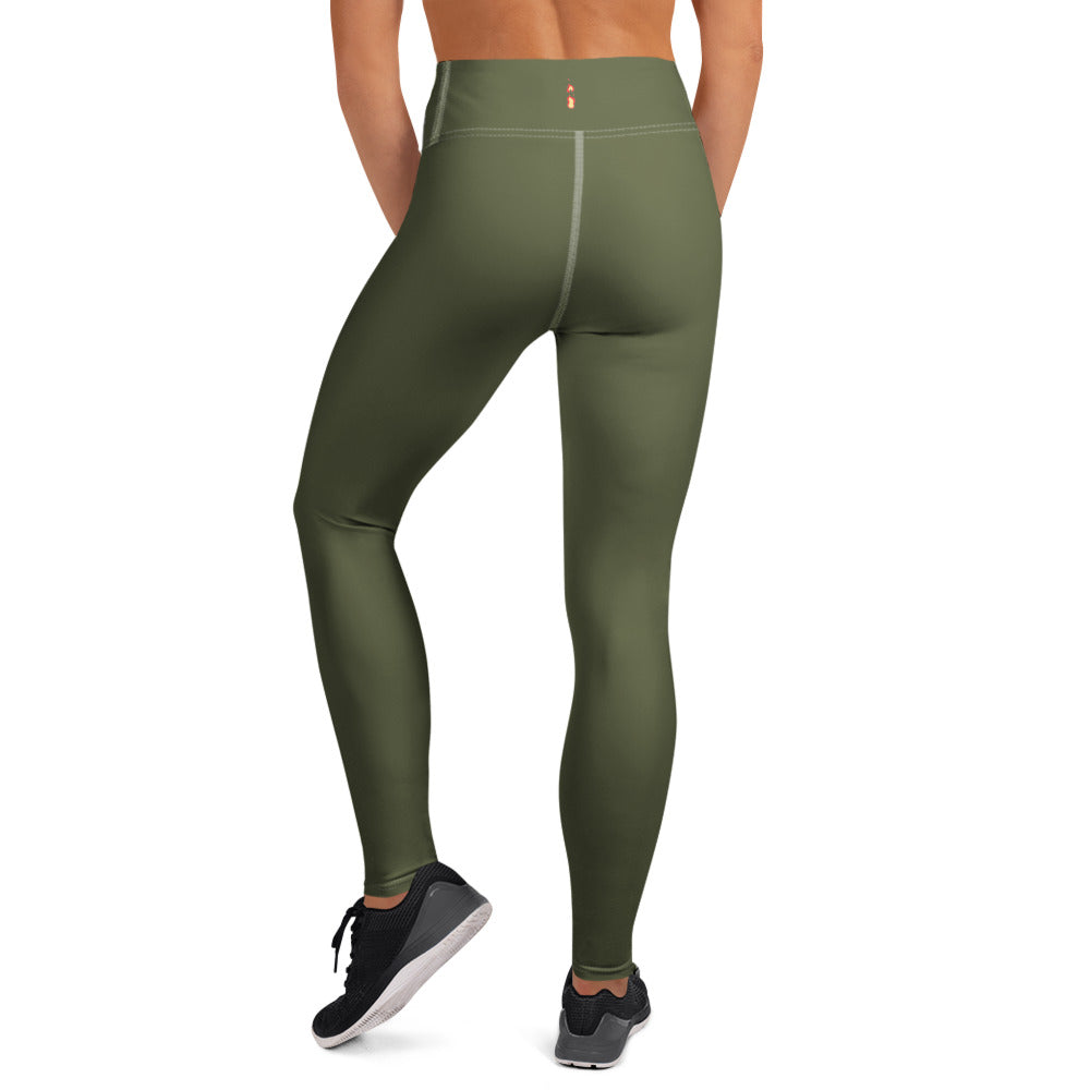 Yoga Leggings with flame – White back view | Twilight Vision Music