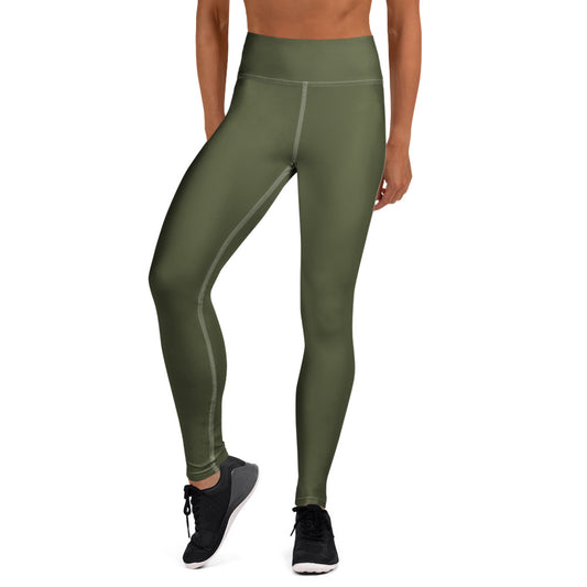 Yoga Leggings with flame – White front view | Twilight Vision Music