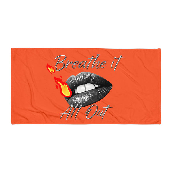 Breathe It All Out Towel (large print) – White lifestyle beach photo | Twilight Vision Music