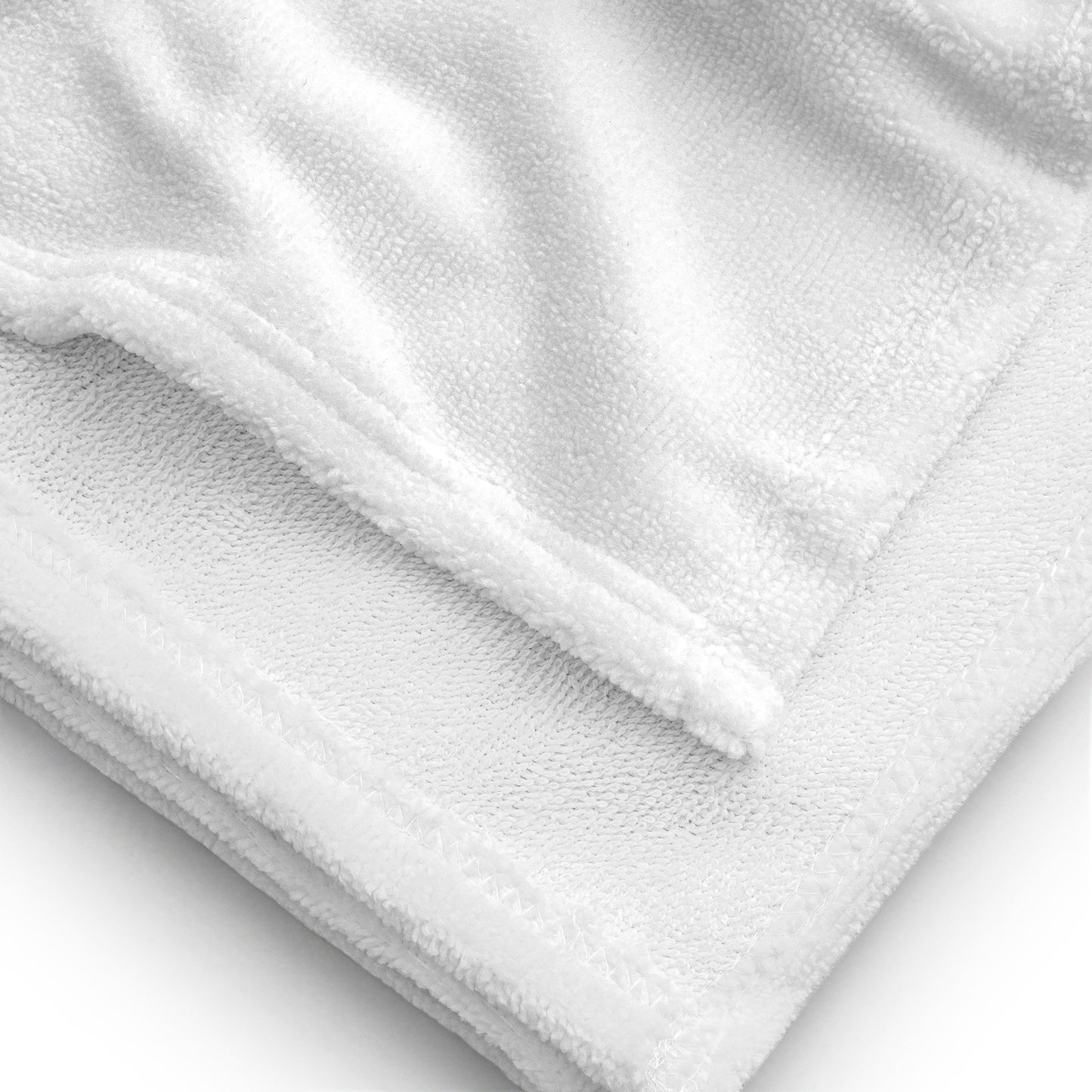 Breathe It All Out Towel – White close-up detail | Twilight Vision Music