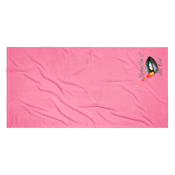 Breathe It All Out Towel – White lifestyle beach photo | Twilight Vision Music