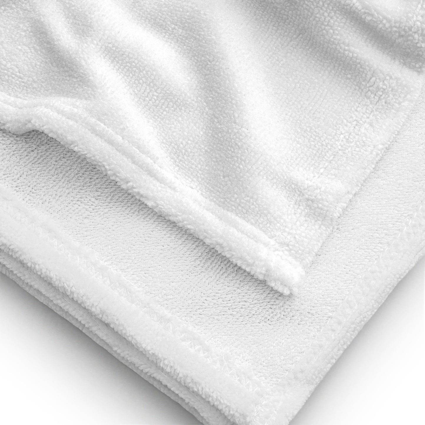 Breathe It All Out Towel – White close-up detail (2) | Twilight Vision Music
