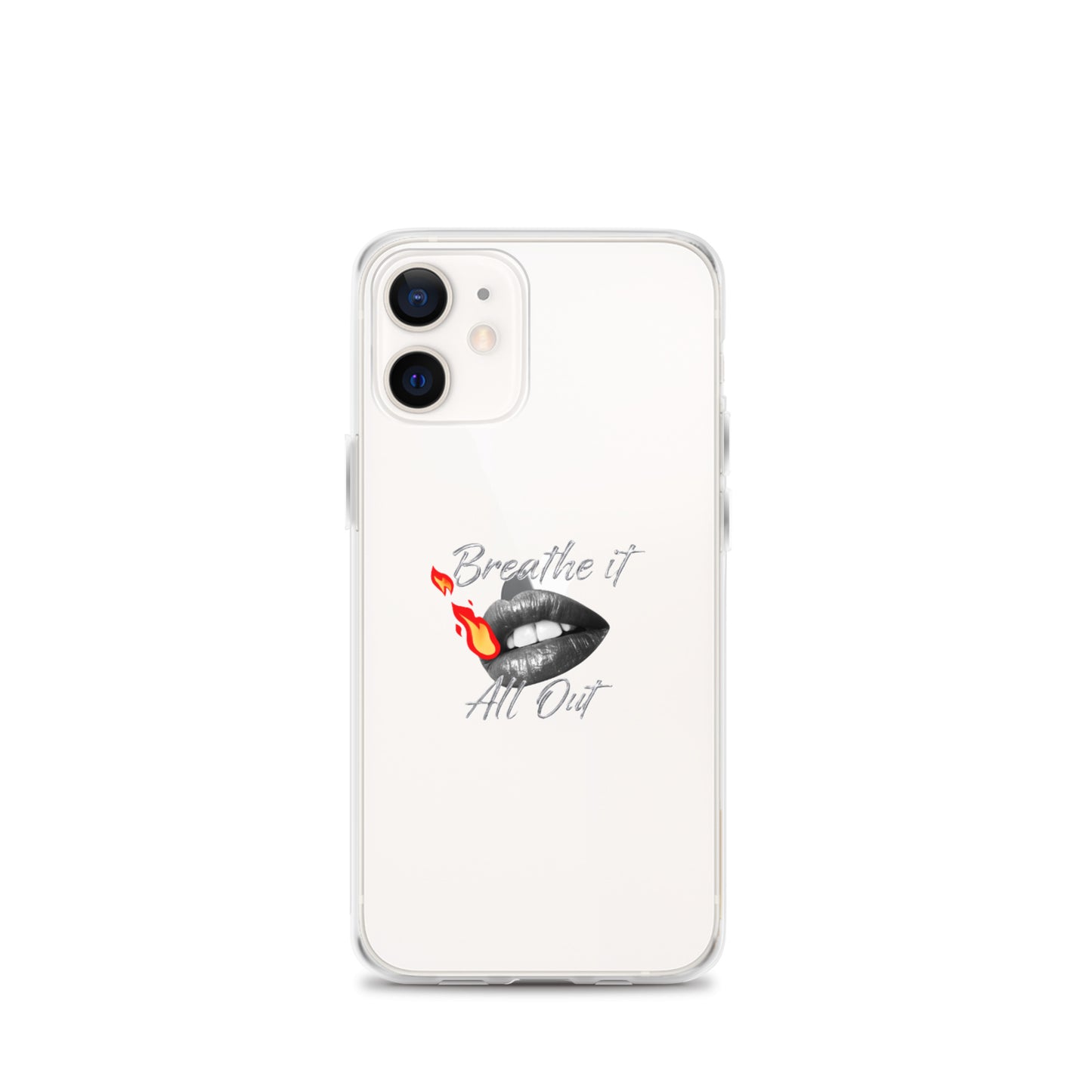 Breathe It All Out Phone case (with lips & flame) for iPhone® – on phone (10) | Twilight Vision Music