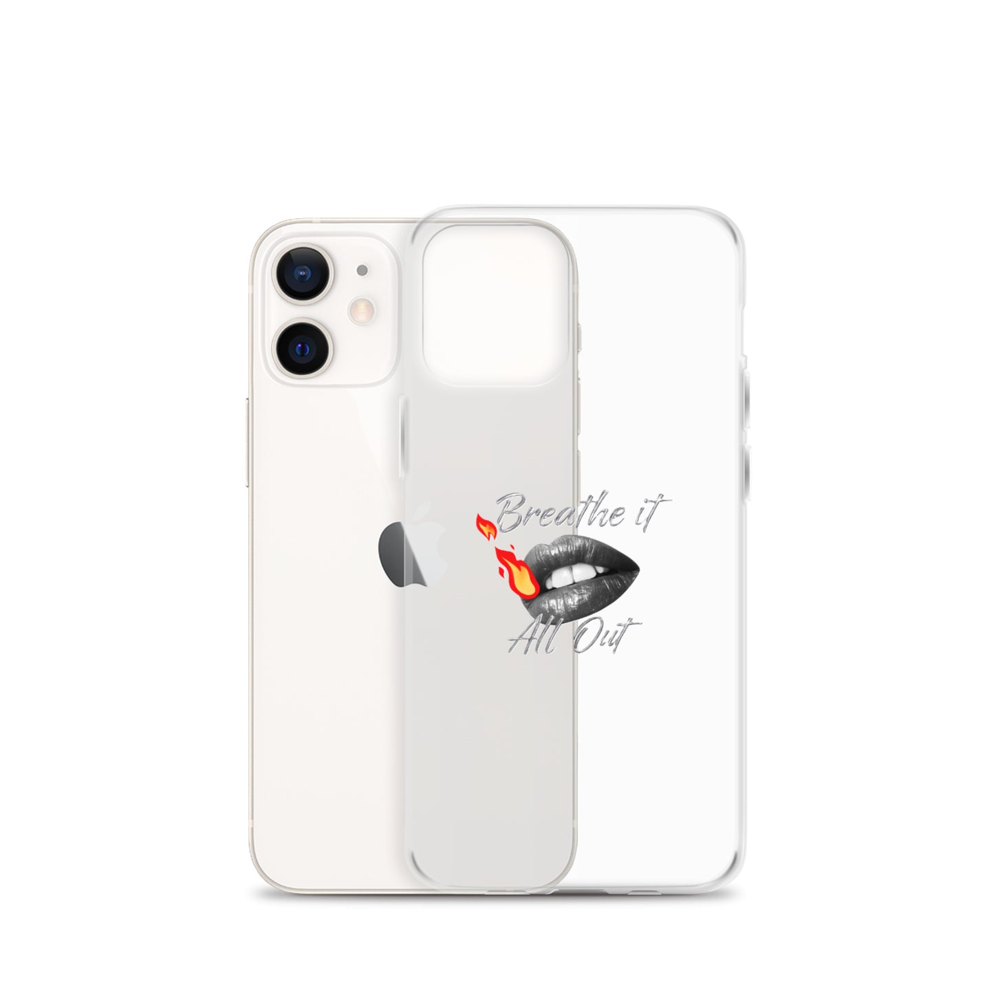 Breathe It All Out Phone case (with lips & flame) for iPhone® – with phone (10) | Twilight Vision Music