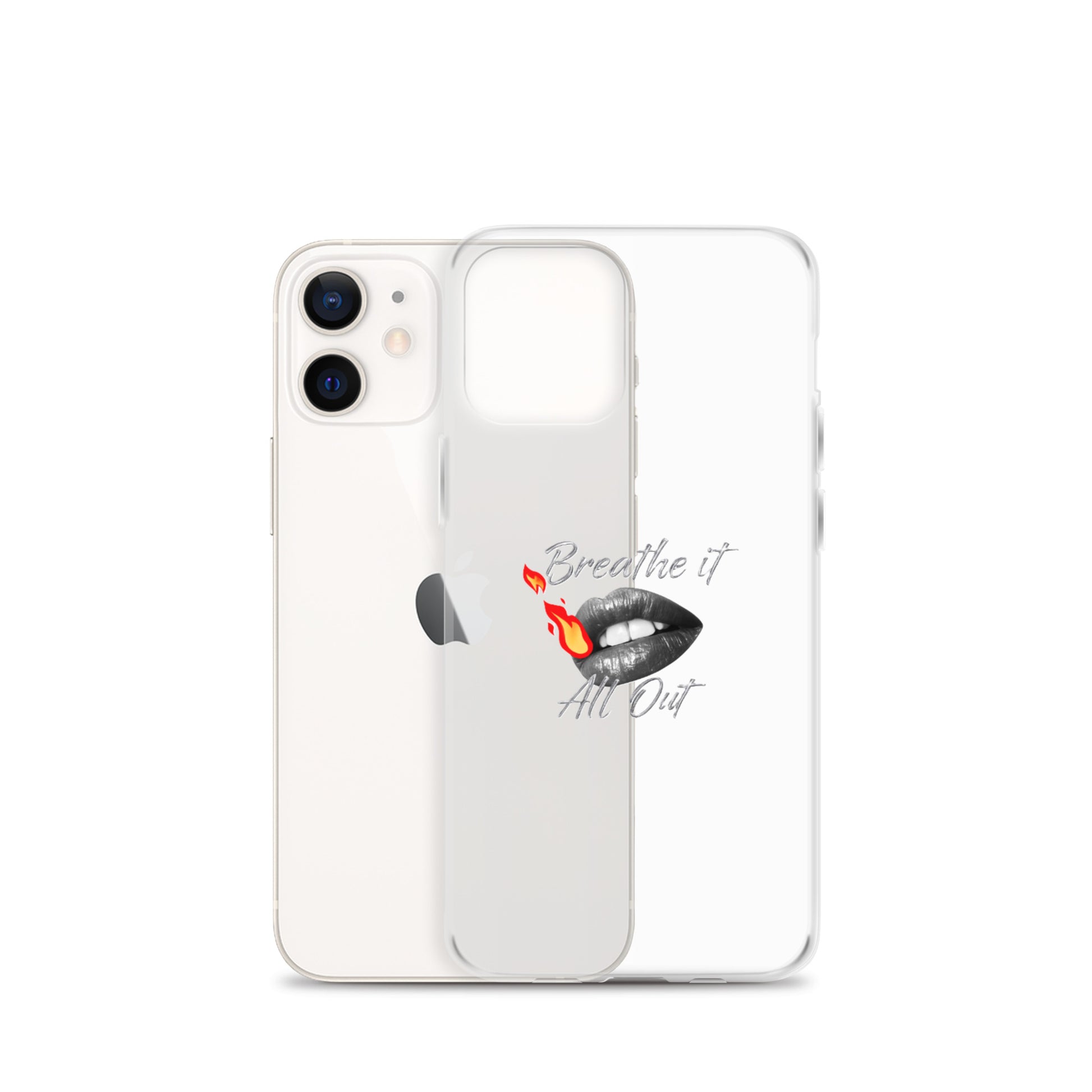Breathe It All Out Phone case (with lips & flame) for iPhone® – with phone (10) | Twilight Vision Music