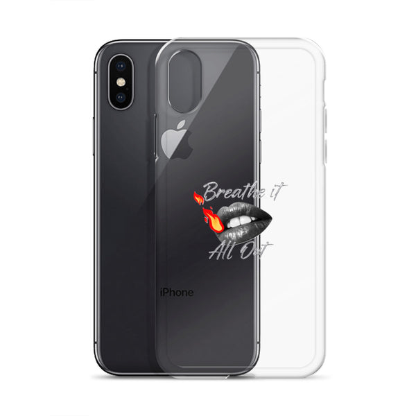 Breathe It All Out Phone case (with lips & flame) for iPhone® – with phone | Twilight Vision Music
