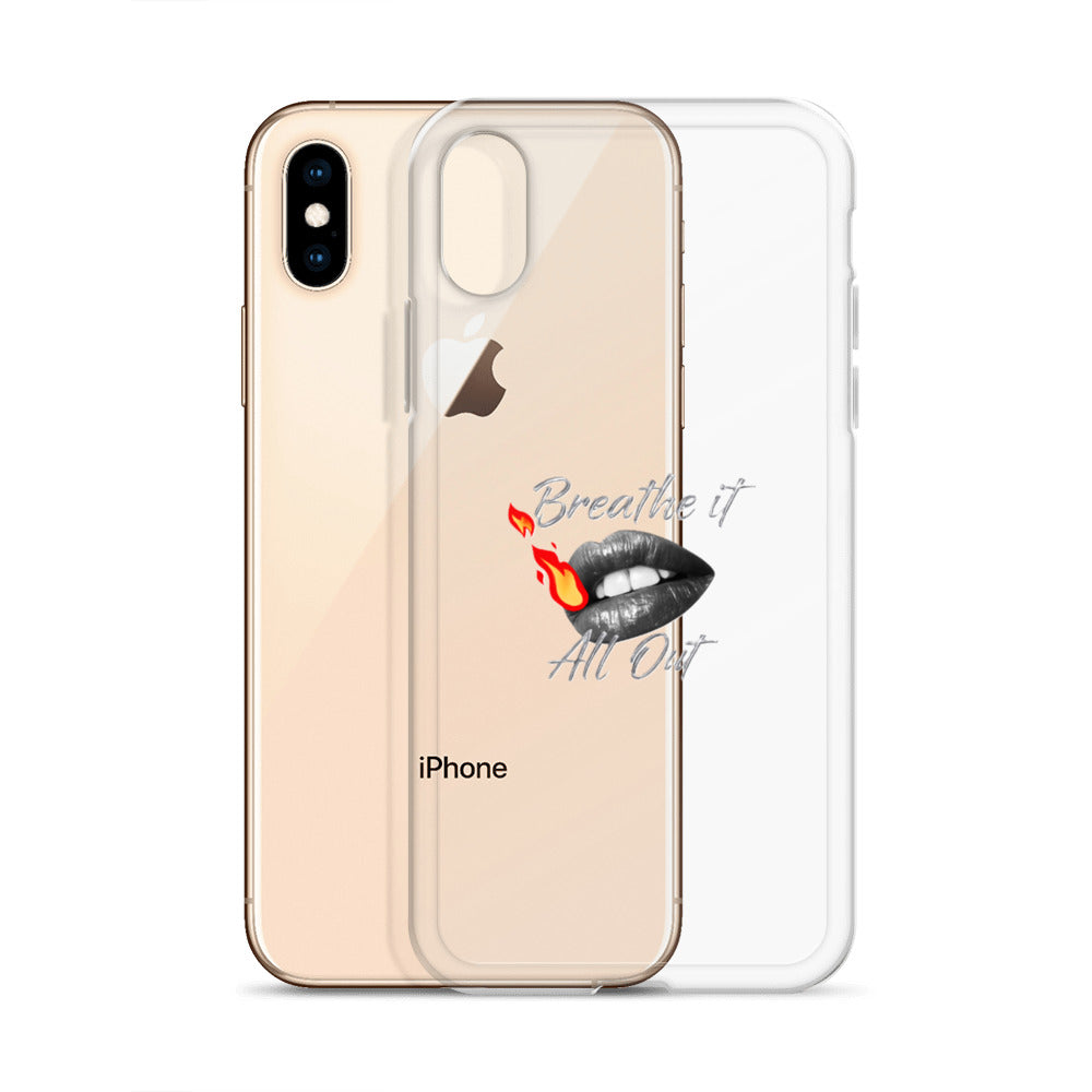 Breathe It All Out Phone case (with lips & flame) for iPhone® – with phone (3) | Twilight Vision Music