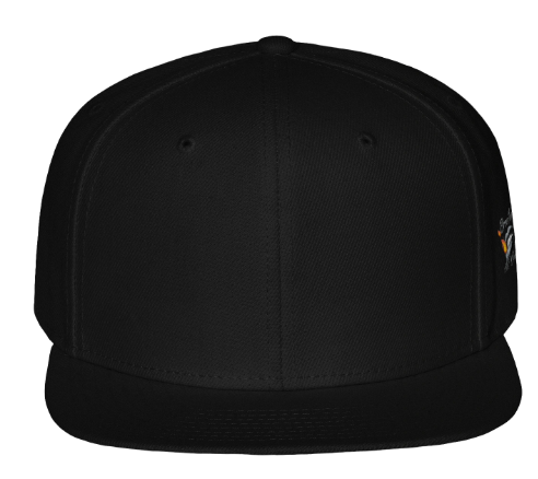Hat with Breathe It all out Lips & Flame design