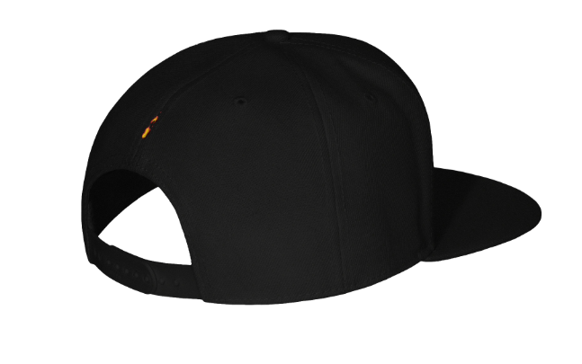Hat with Breathe It all out Lips & Flame design