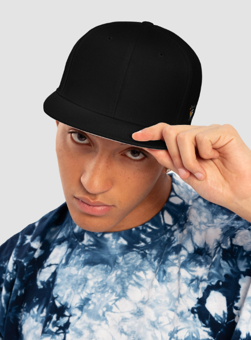 Hat with Breathe It all out Lips & Flame design